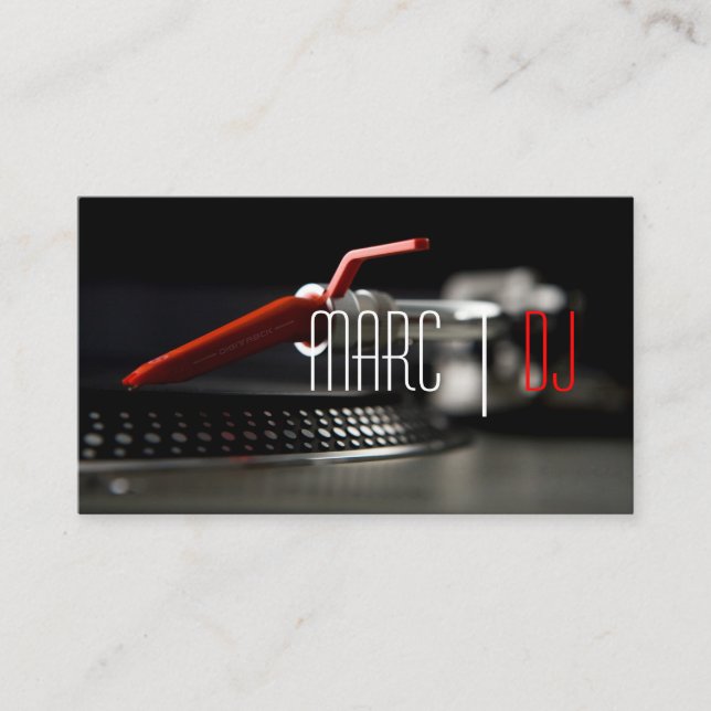 DJ Music Club Entertainment Business Card     (Front)