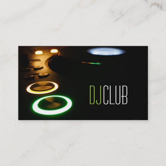 DJ Music Club Entertainment Business Card     (Front)