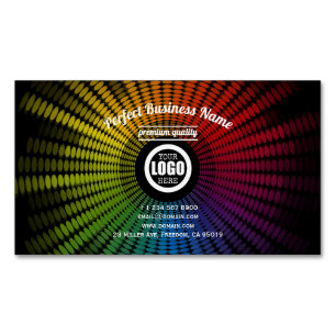 DJ Music Colorful Artist Sound Wave Creative Cool Magnetic Business Card