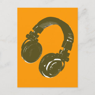 DJ music design Postcard