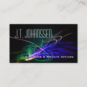 DJ - Music Explosion Black Standard Business Cards