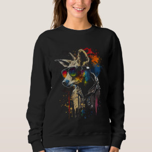 DJ music music fan kangaroo party party outfit hob Sweatshirt