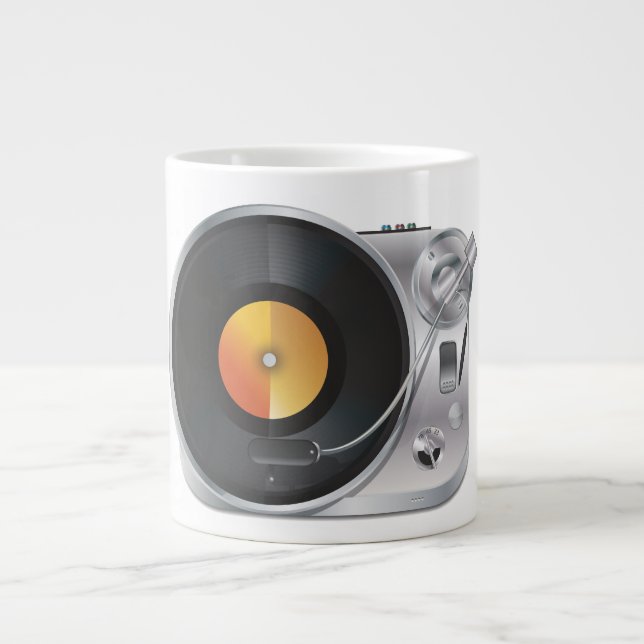 DJ Music Player Large Coffee Mug (Front)