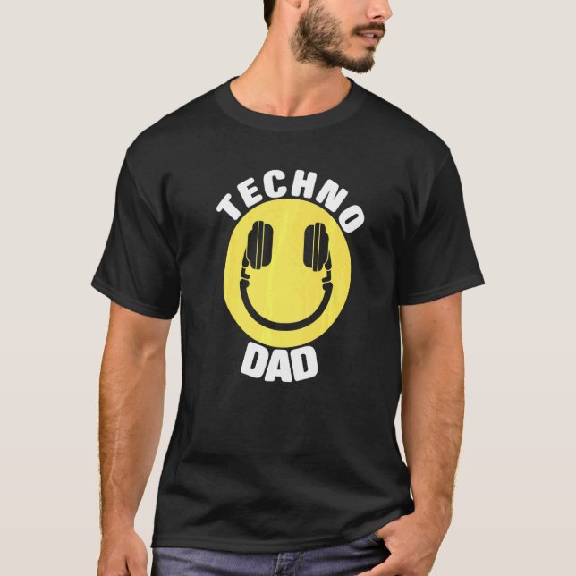 Dj Music Techno Dad T-Shirt (Front)