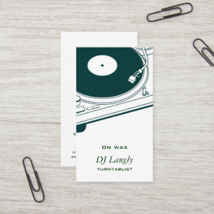 DJ / Music / Turntable Business Card