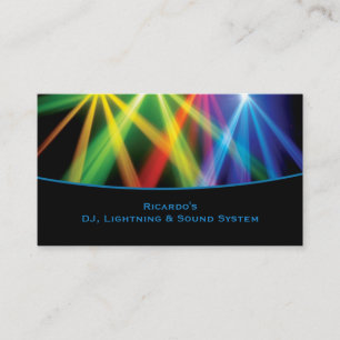 DJ Music Uplighting Business Card