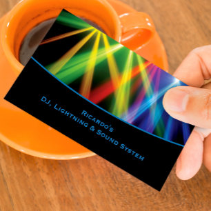 DJ Music Uplighting Business Card