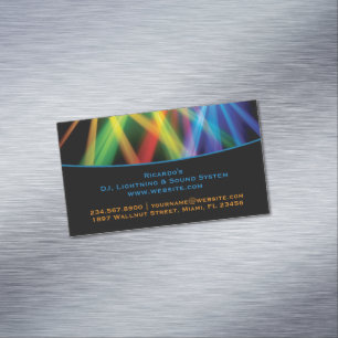 DJ Music Uplighting Magnetic Business Card