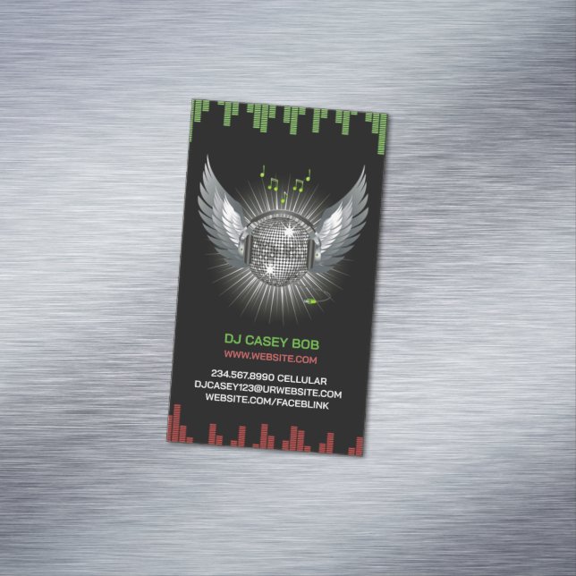 DJ Night Club Magnetic Business Card (In Situ)