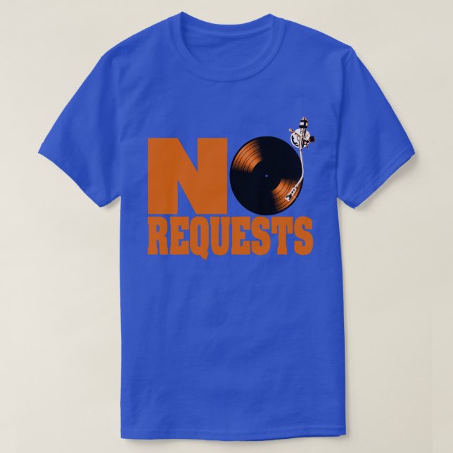 DJ No Requests Mets Knicks Blue Orange T-Shirt (Design Front)