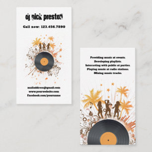 DJ Party Business Card