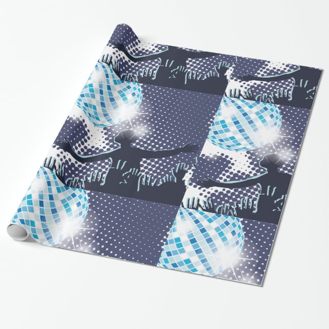 DJ Performing Glossy Wrapping Paper (Unrolled)