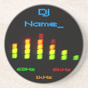 Dj Personal Equalizer Bar EQ - add your name Coaster