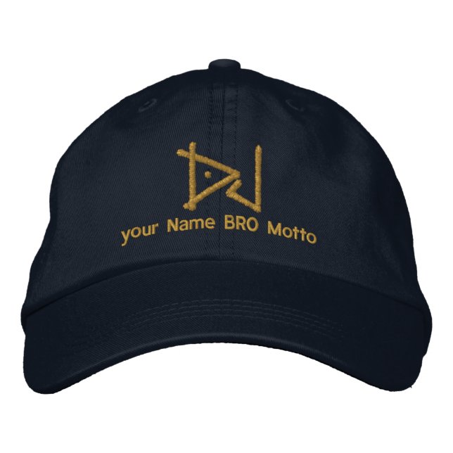 DJ Personalizable Cap Your Own Text Bro & Babe (Front)