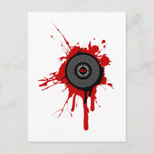 DJ Platter Splatter - Disc Jockey Turntable Deck Postcard