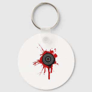 DJ Platter Splatter - Disk Jockey Turntable Deck Key Ring