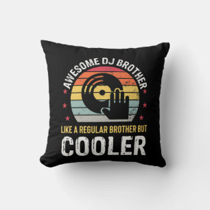 DJ Player Brother Funny Disc Jockey Wedding Party Cushion
