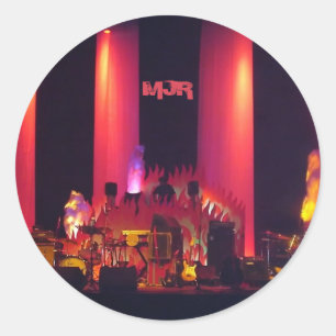 DJ Plays Before Live Band Classic Round Sticker