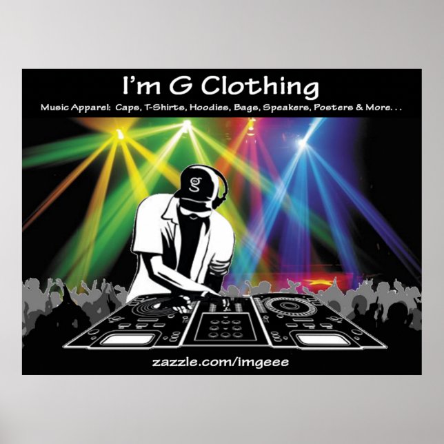 DJ Poster from I'm G Clothing (Front)