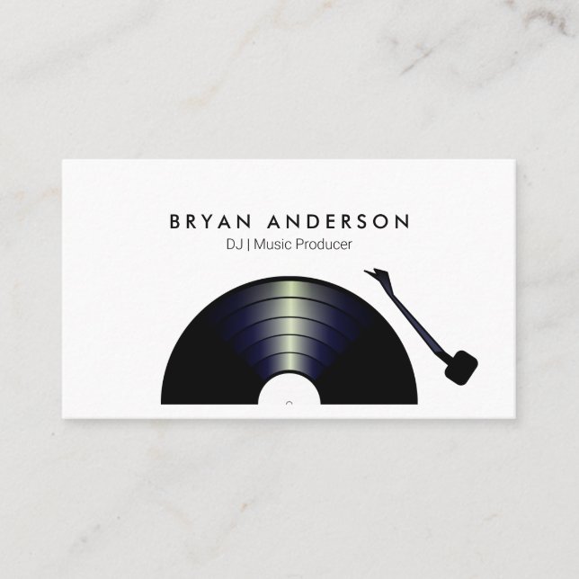 DJ Record Turntable Business Card (Front)