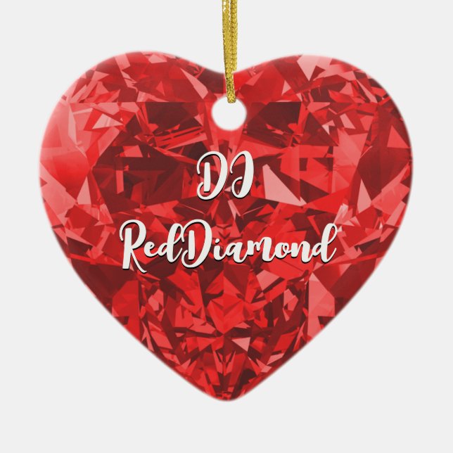 dj RedDiamond Ornament (Front)