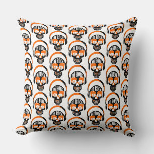 DJ rock skull death club music Cushion