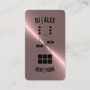DJ Rose Gold Business Card