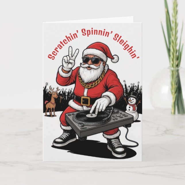 DJ Santa Christmas Card (Front)
