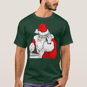 DJ Santa Claus Mixing The Christmas Party Track T-Shirt