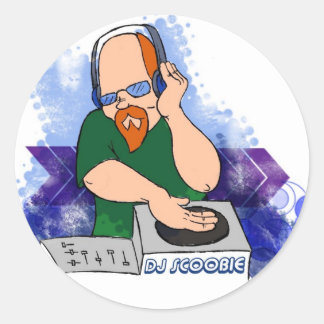 DJ SC0OBIE CLASSIC ROUND STICKER