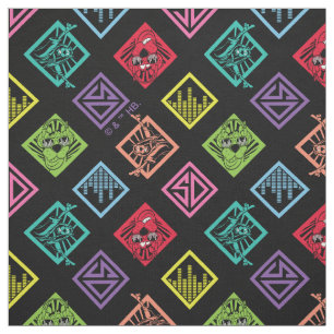 DJ Scooby-Doo Pattern Fabric