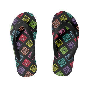 DJ Scooby-Doo Pattern Kid's Thongs