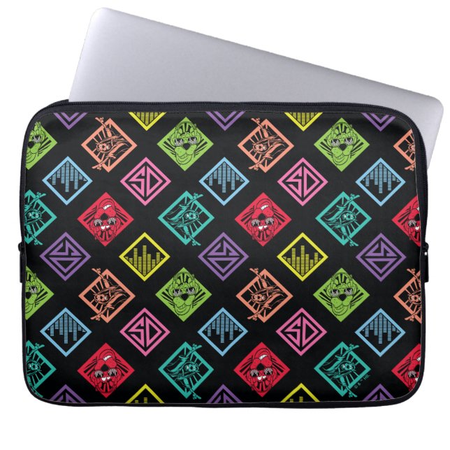DJ Scooby-Doo Pattern Laptop Sleeve (Front)