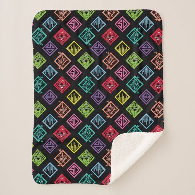 DJ Scooby-Doo Pattern Sherpa Blanket (Front)