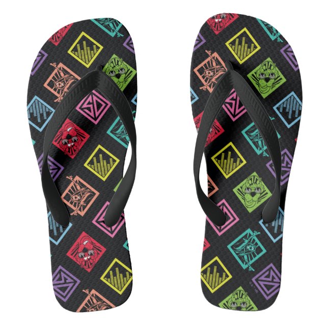 DJ Scooby-Doo Pattern Thongs (Footbed)