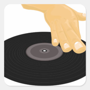 Dj Scratch Square Sticker