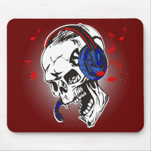 DJ Skull Mouse Pad