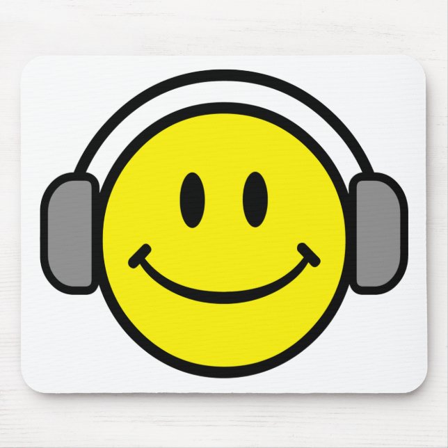 DJ Smiling Face Mouse Pad (Front)