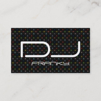 DJ sparkling pastel stars Business Card