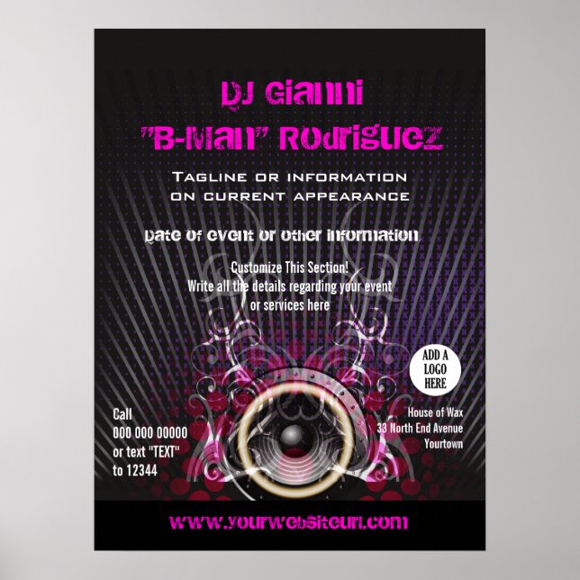 DJ Speaker Rays Promotional Poster (Front)