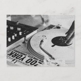 DJ spinning vinyl 2 Postcard