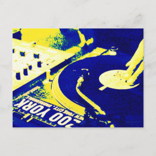 DJ spinning vinyl 3 Postcard