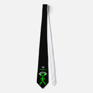 Dj Stick Figure with Headphone Tie
