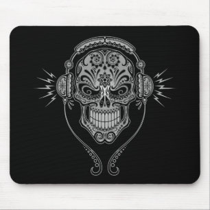DJ Sugar Skull – Black Mouse Pad