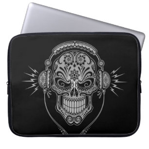 DJ Sugar Skull, dark Laptop Sleeve