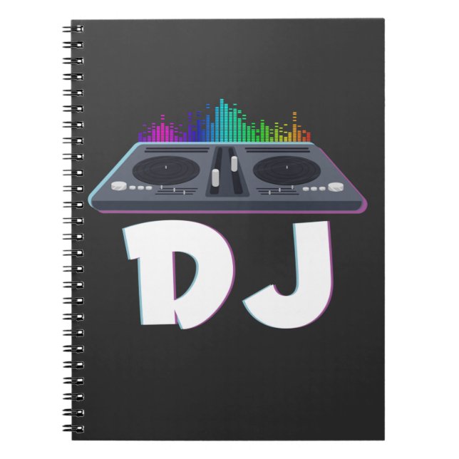 DJ Techno Music Producer Electro Musician Notebook (Front)