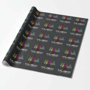 DJ Techno Therapy Music Equalizer edm Party Wrapping Paper