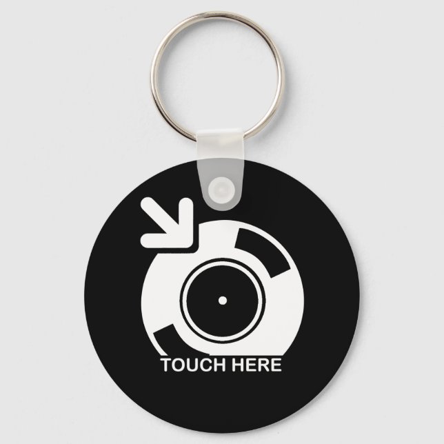 DJ Touch Here Key Ring (Front)