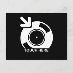 DJ Touch Here Postcard
