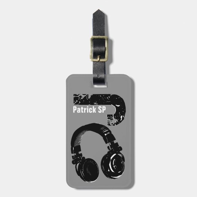 DJ travel Luggage Tag (Front Vertical)